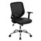 Flash Furniture 3.25&#x27; Black and Metallic Gray Contemporary Executive Swivel Office Chair with Adjustable Lumbar and Arms